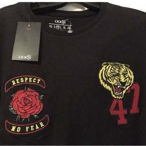 Respect No Fear Tee Size Medium Top Tiger Rude Boy Shirt NEW!